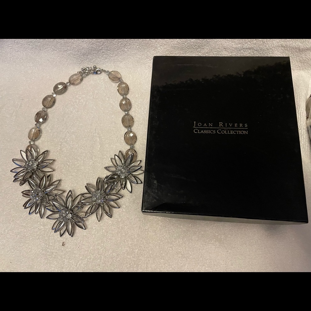 Joan rivers classics collection crystal flower necklace